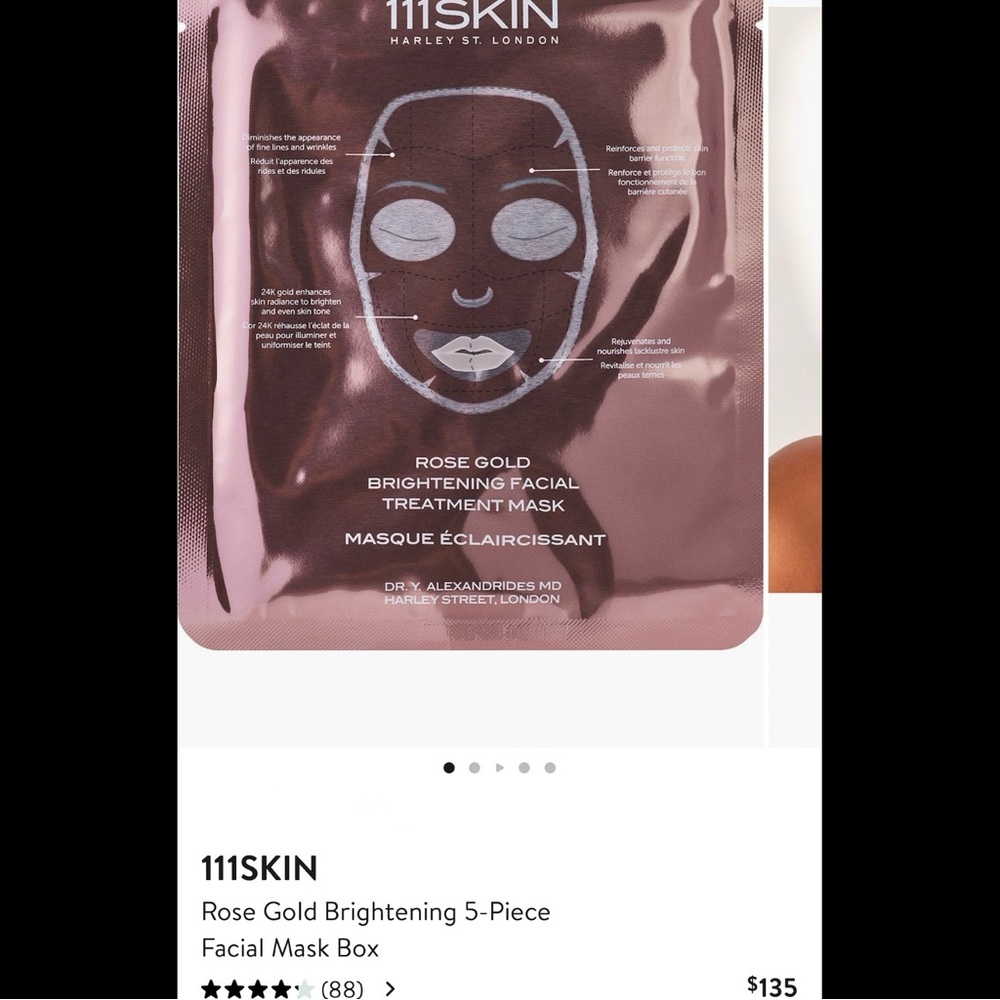 111SKIN Rose Gold Brightening Facial Mask - Picture 3 of 4